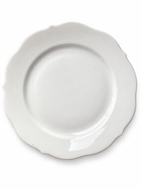 Vintage Bavaria Western Germany White Scalloped Porcelain Plates Set of 6